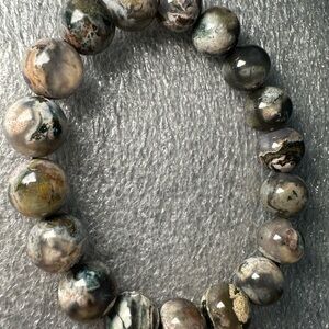 Gorgeous 11MM “Monet” Ocean Jasper Natural Crystal Bracelet